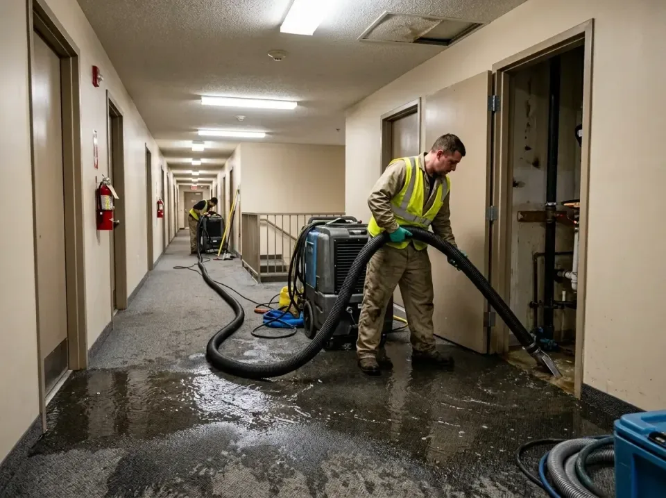 multi-unit-apartment-hallway-f-005 — frequently asked questions, Emergency Burst Pipe Water Extraction & Removal in Woodmore…